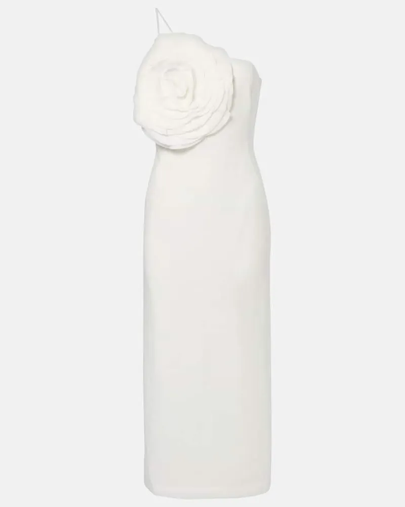 Blumarine Verziertes Midikleid Weiß