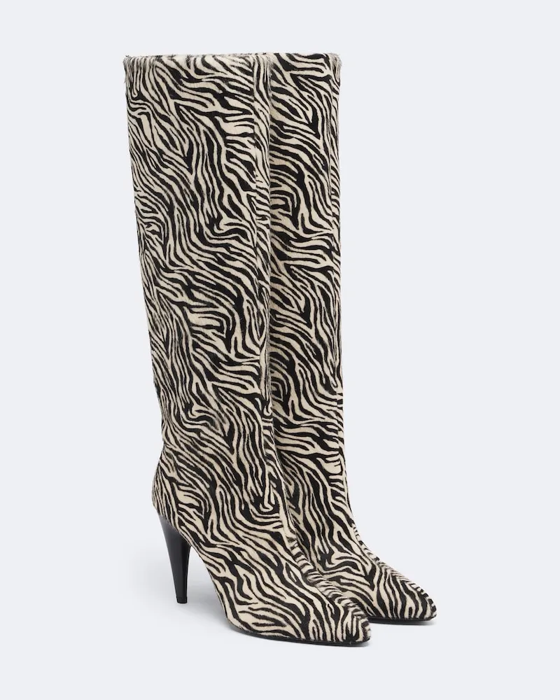 Isabel Marant Kniehohe Stiefel Jany aus Leder Schwarz