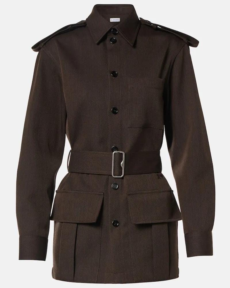 Burberry Jacke aus Wolle Braun