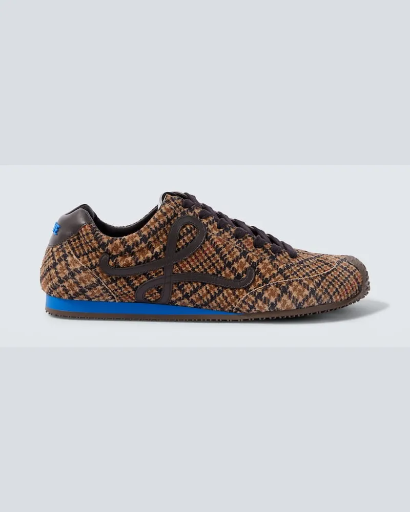 Loewe Sneakers Flow Runner 2.0 aus Veloursleder Braun