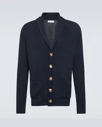 Brunello Cucinelli Cardigan aus Baumwolle Blau