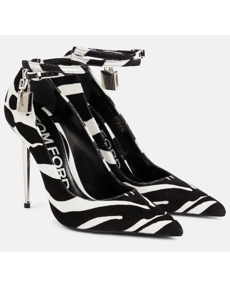 Tom Ford Pumps Padlock aus Samt Schwarz