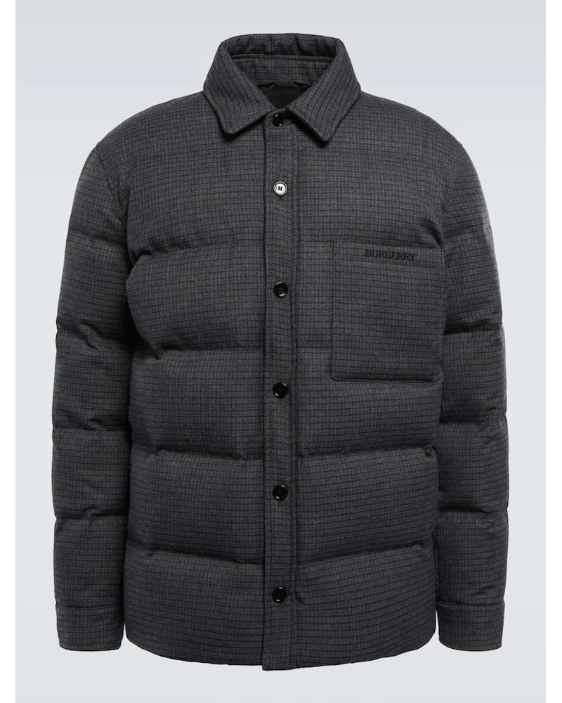 Burberry Wattierte Jacke aus Seide Grau
