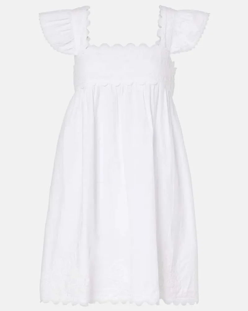 Juliet Dunn Minikleid aus Baumwolle Weiß