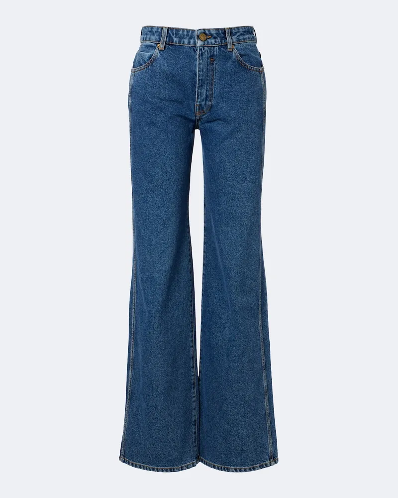 Balmain Wide-Leg Jeans Blau