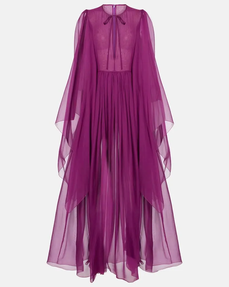 Dolce & Gabbana Robe aus Seidenchiffon Lila