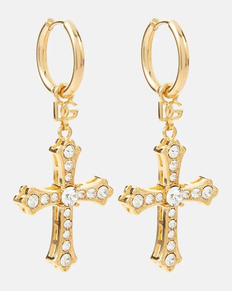 Dolce & Gabbana Ohrringe mit Kristallen Gold
