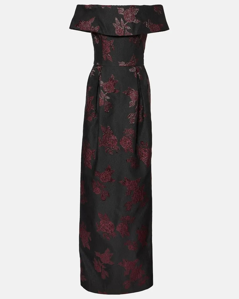 Rebecca Vallance Off-Shoulder-Robe Florentina Burgunderrot