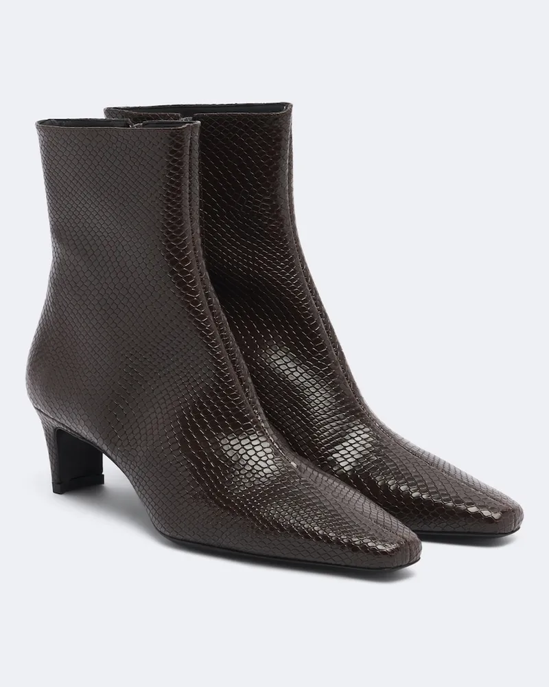 STAUD Ankle Boots Wally aus Leder Braun
