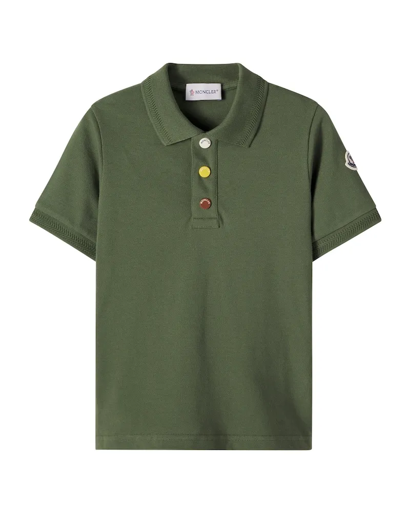 Moncler Polohemd aus Baumwoll-Piqué Grün