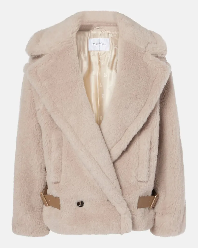 Max Mara Jacke Radice aus Teddyfleece Beige