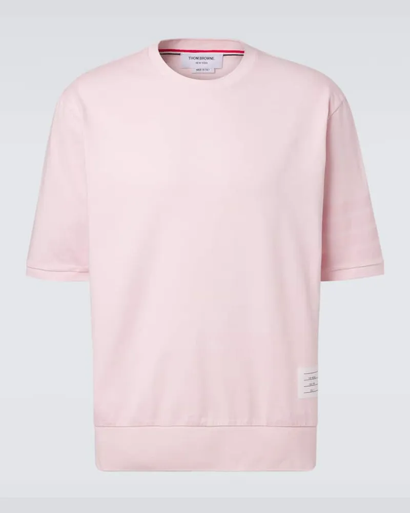 Thom Browne T-Shirt 4-Bar aus Baumwoll-Jersey Rosa