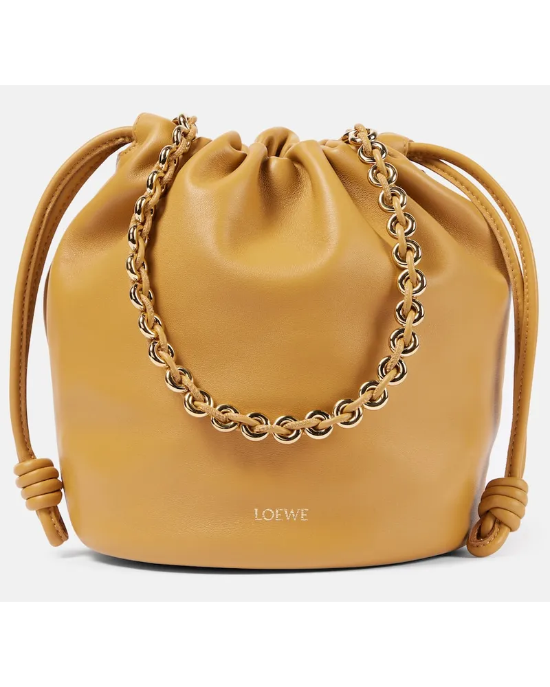 Loewe Bucket-Bag Flamenco Small aus Leder Braun