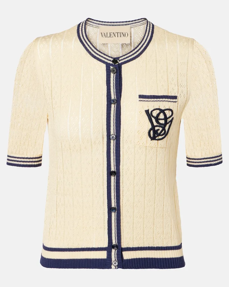 Valentino Garavani Cardigan aus einem Leinengemisch Beige