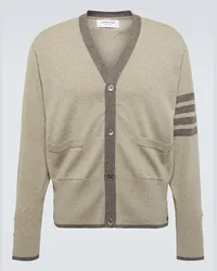 Thom Browne Cardigan 4-Bar aus Kaschmir Beige