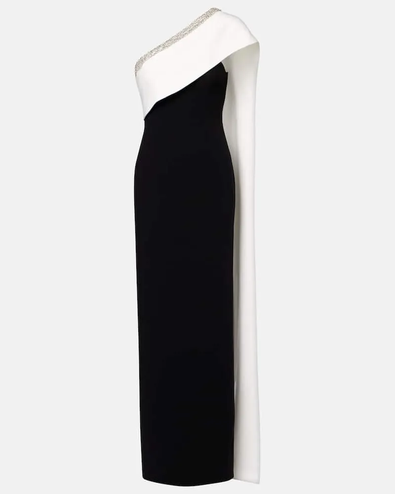 Roland Mouret Verzierte Robe aus Crêpe Schwarz