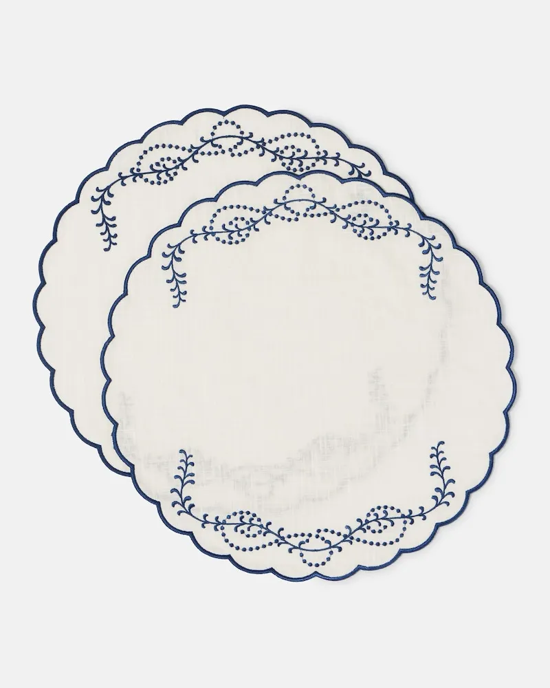 CABANA Set aus zwei Tischsets Weiß