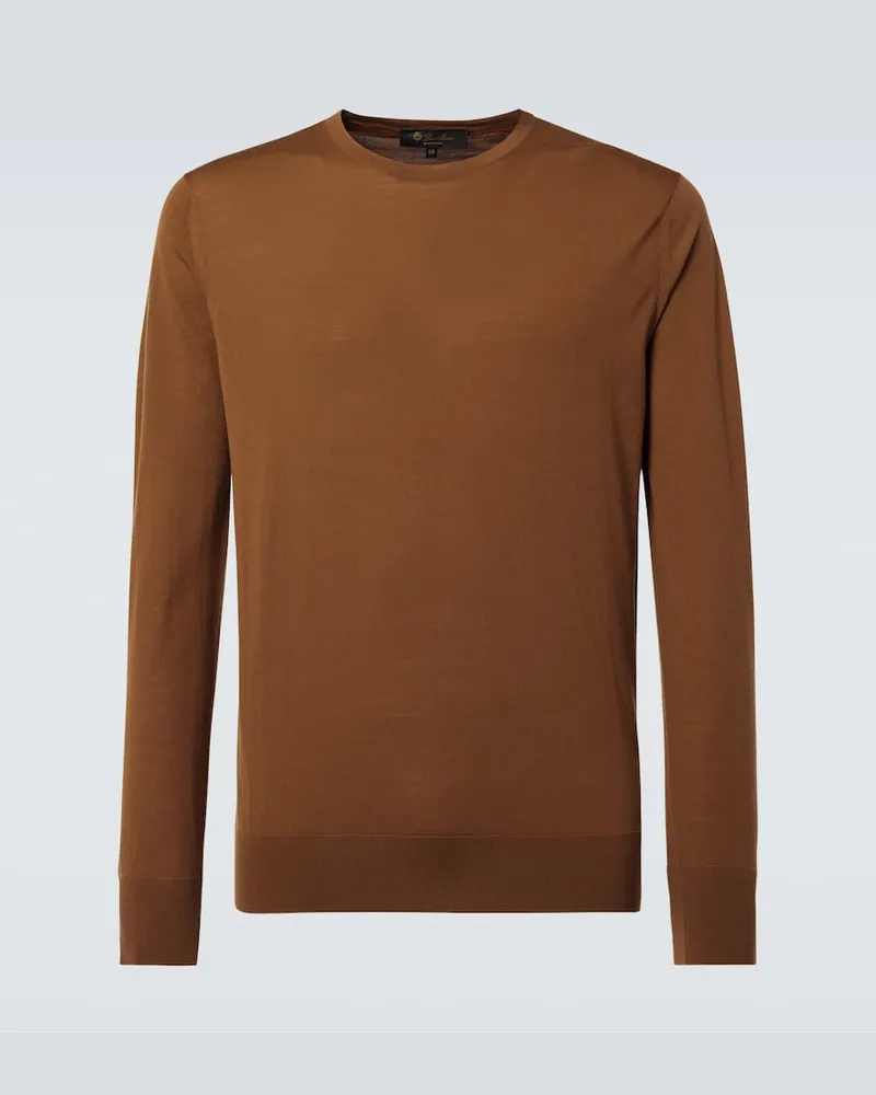 Loro Piana Pullover aus Schurwolle Braun