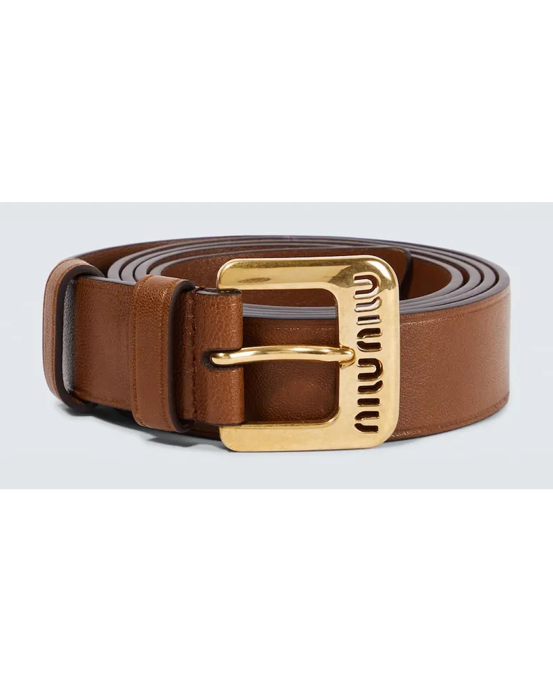 Miu Miu Gürtel aus Leder Schwarz