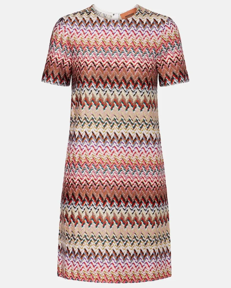 Missoni Minikleid Zig Zag aus Lamé Multicolor