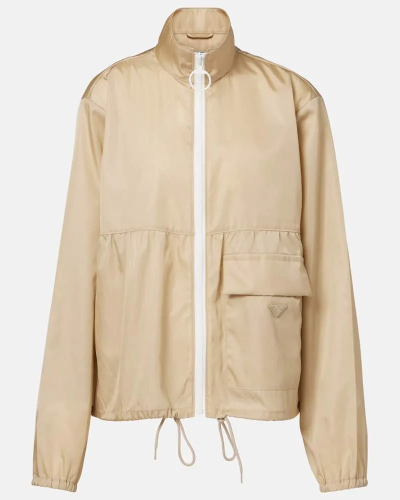 Prada Blouson aus Re-Nylon Beige