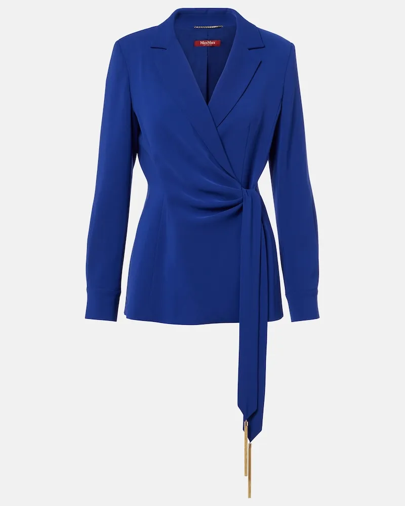 Max Mara Blazer Elegante Skipper aus Cady Blau