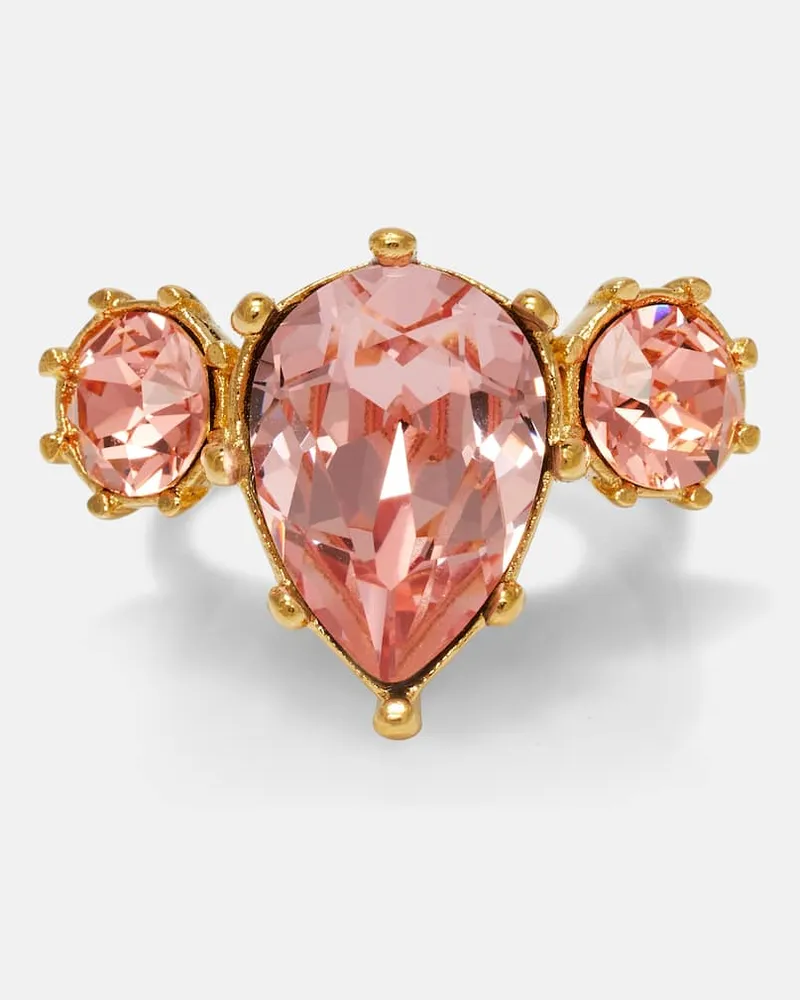 Oscar de la Renta Ring mit Kristallen Gold