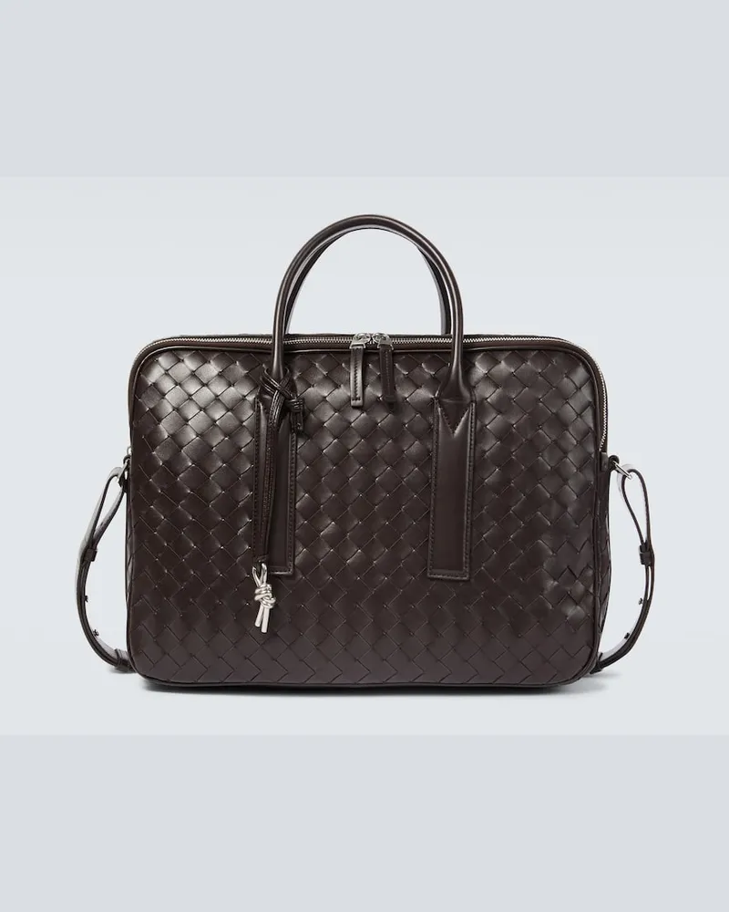 Bottega Veneta Aktentasche Getaway aus Leder Schwarz