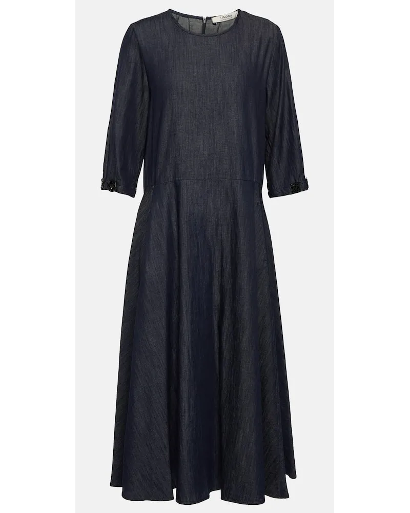 Max Mara Midikleid Valery aus Denim Blau