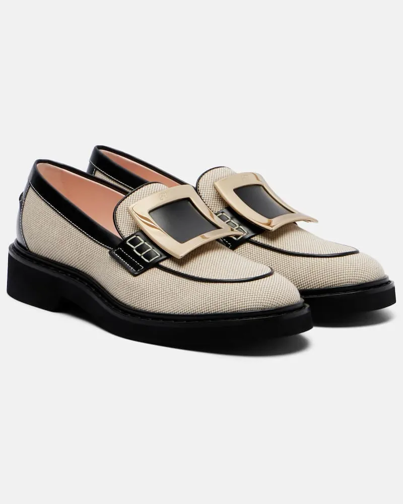 Roger Vivier Loafers Viv' Rangers mit Leder Beige