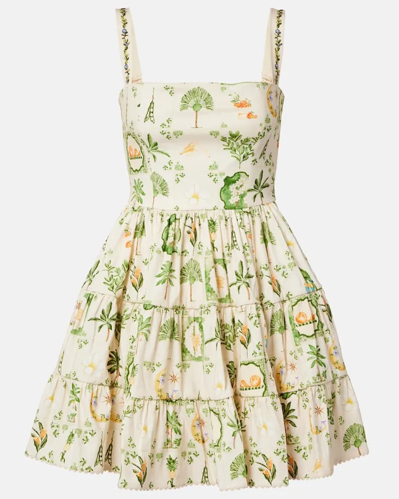 AGUA BENDITA Minikleid Lima aus einem Baumwollgemisch Beige