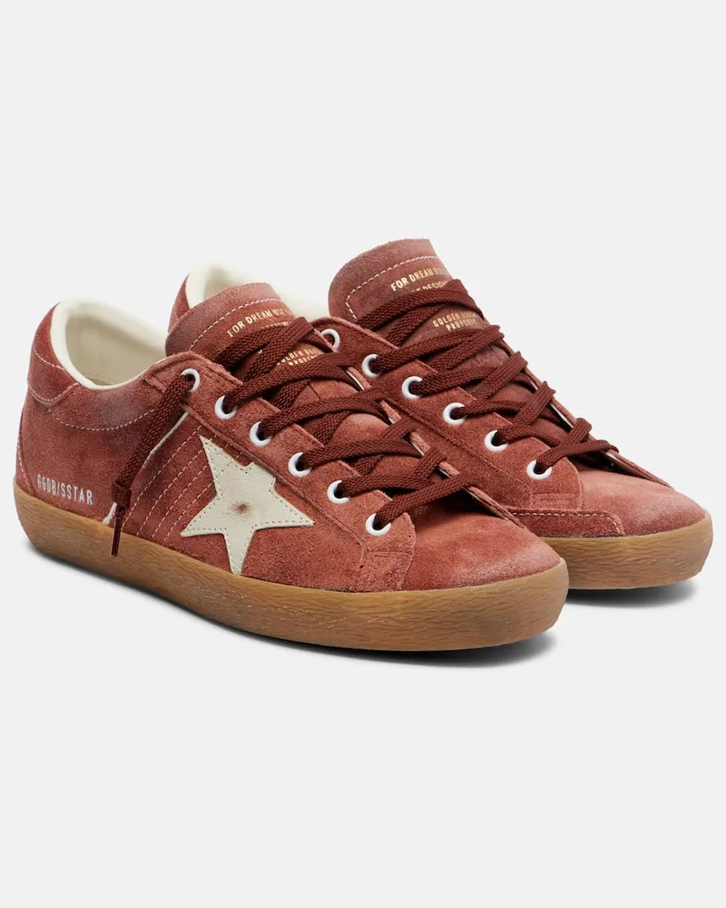 Golden Goose Sneakers Super-Star aus Veloursleder Rot