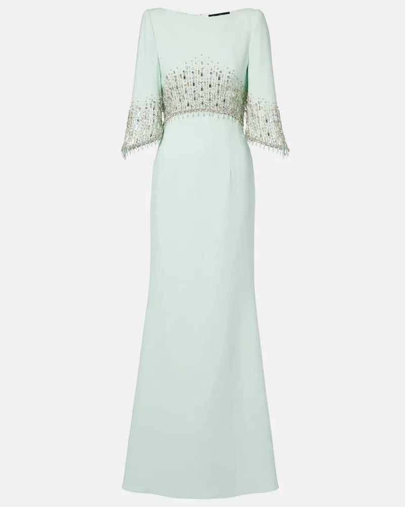 Jenny Packham Verzierte Robe Electra Blau