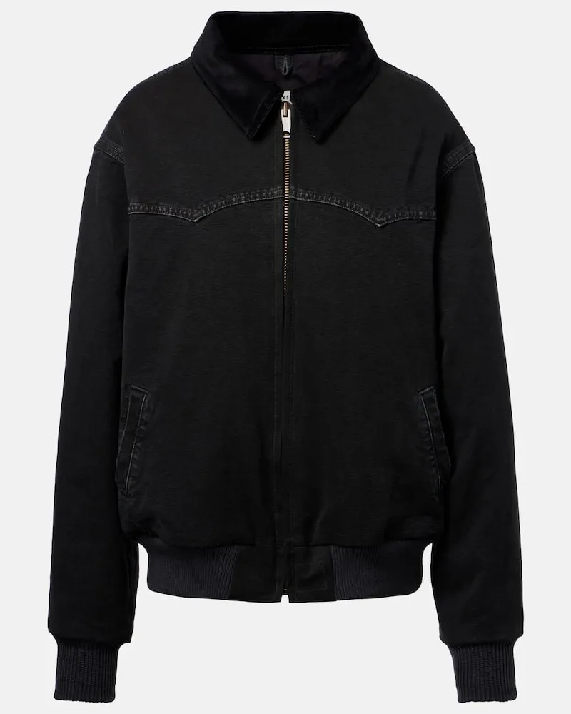 Maison Margiela Bomberjacke aus Baumwolle Schwarz