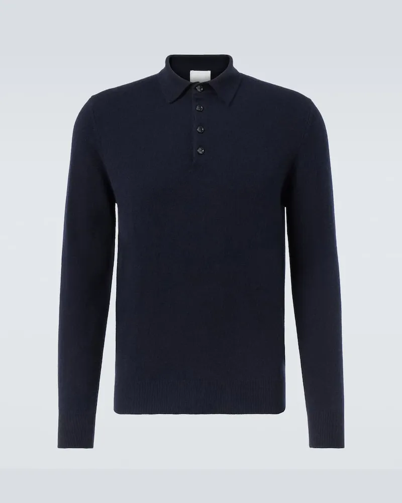 ALLUDE Polopullover aus Kaschmir Blau