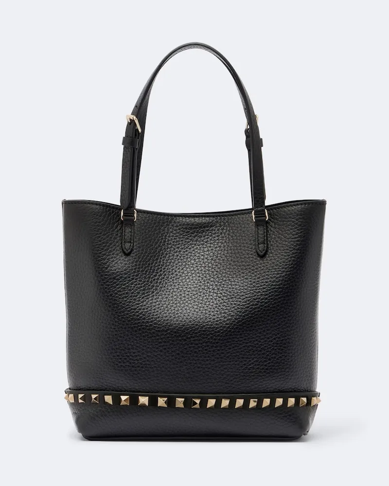 Valentino Garavani Henkeltasche Rockstud Small aus Leder Schwarz