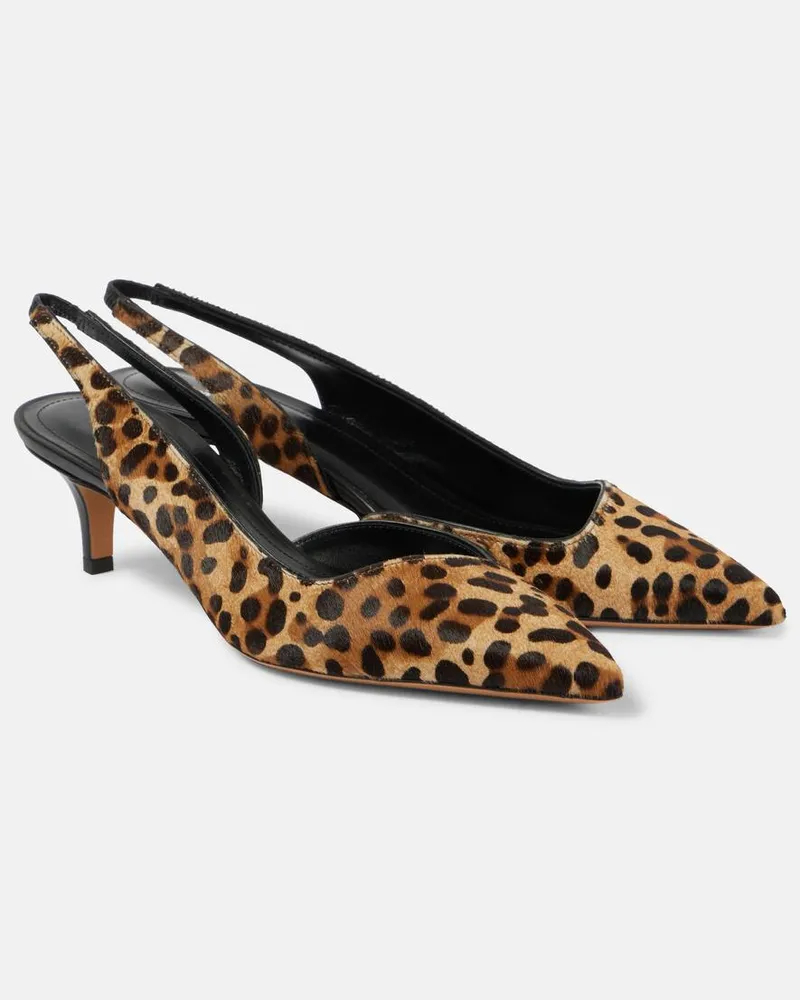 Isabel Marant Slingback-Pumps Piery aus Kalbshaar Braun