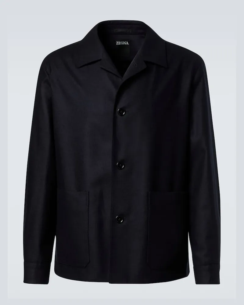 Ermenegildo Zegna Hemdjacke aus Wolle Blau