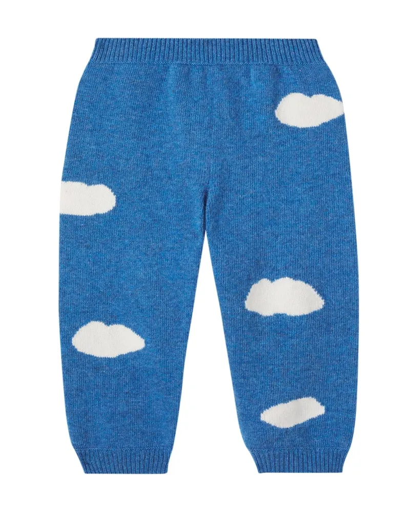 Gucci X Euan Roberts Baby Hose aus Wolle Blau