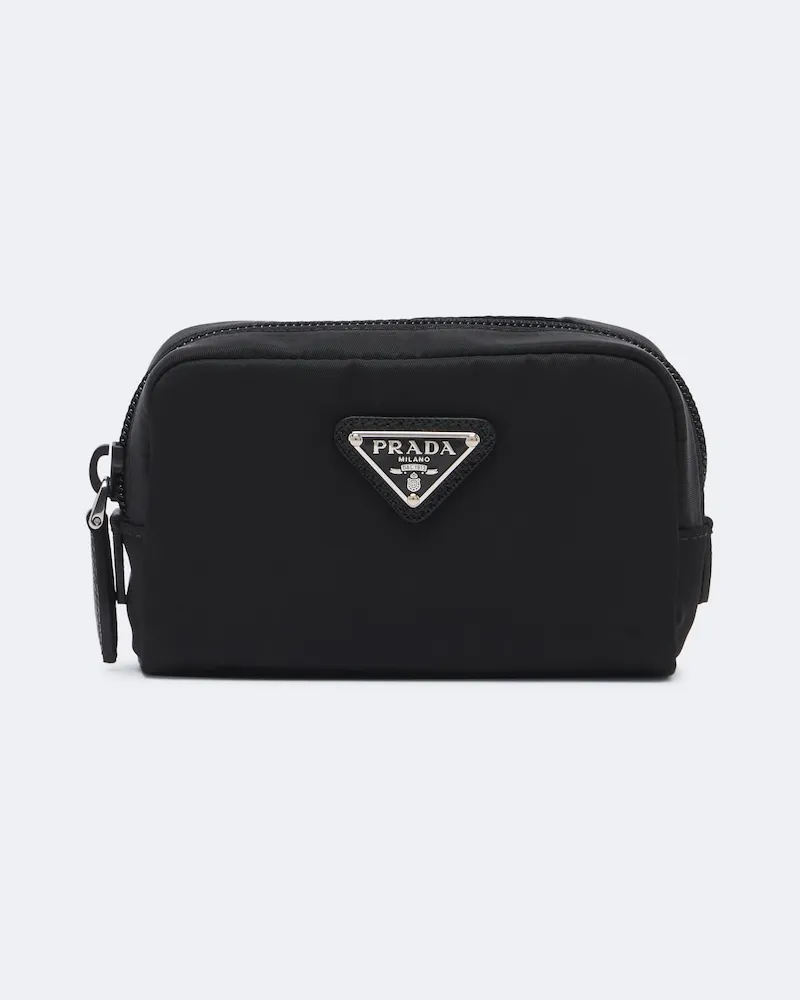 Prada Etui Micro aus Re-Nylon Schwarz