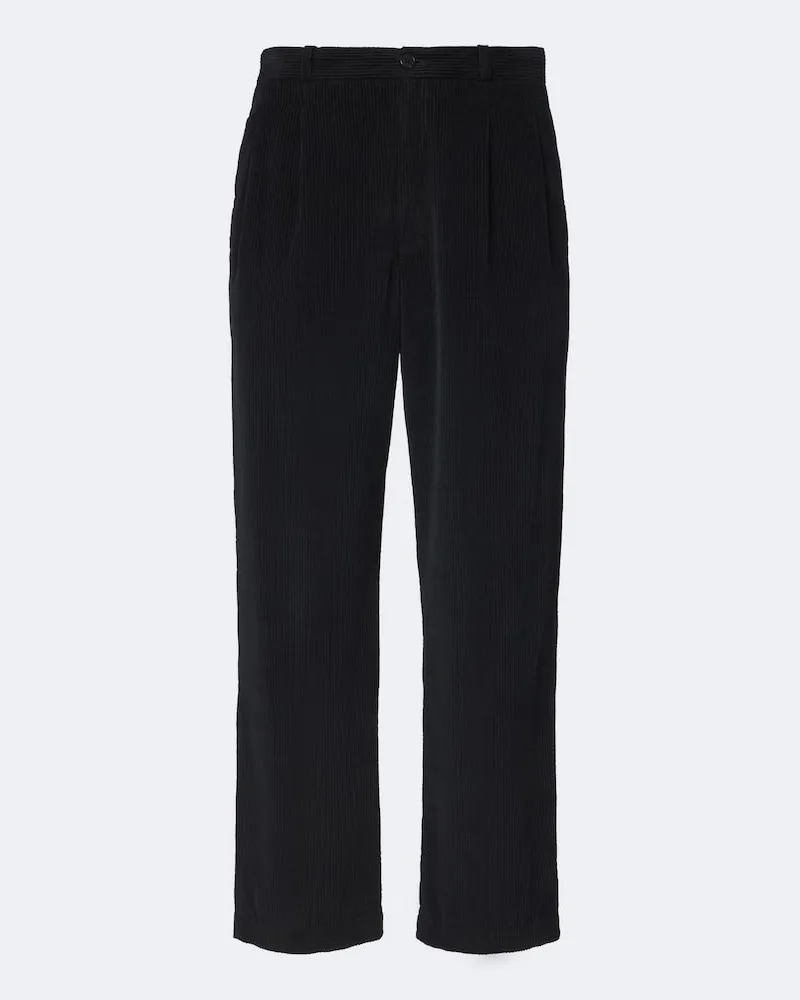 The Row Gerade Hose Tavoli aus Baumwoll-Cord Schwarz