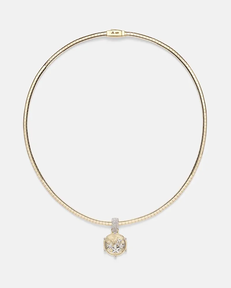 FOUNDRAE Halskette Blossoms - Resilience aus 18kt Gelbgold mit Diamanten Gold
