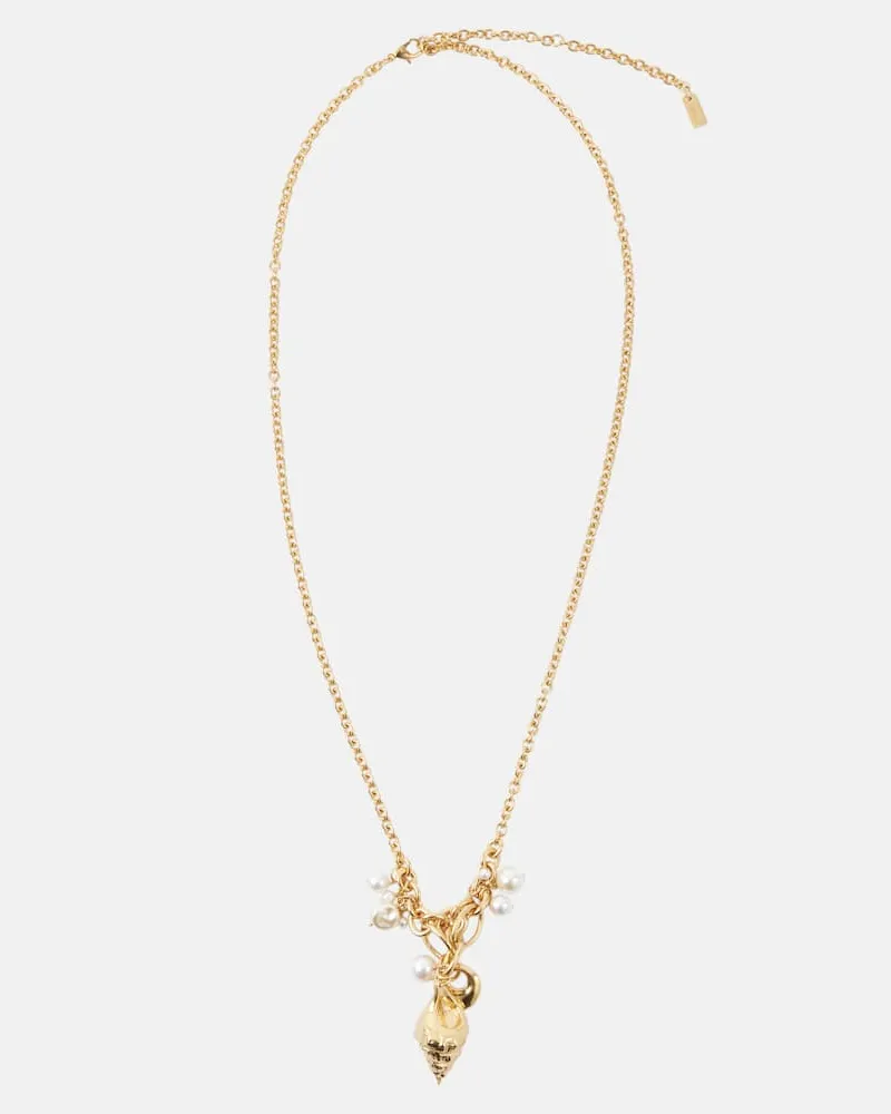 Chloé Chloé Halskette Chloé Shells mit Zierperlen Gold