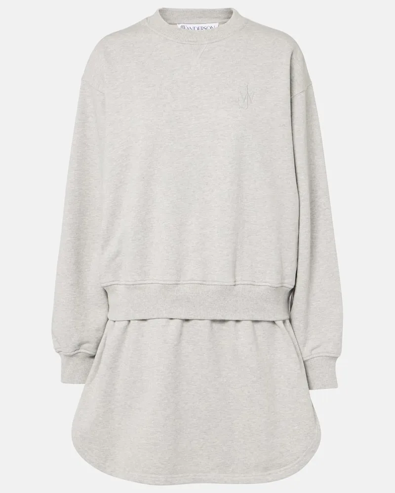 J.W.Anderson Minikleid aus Baumwoll-Jersey Grau