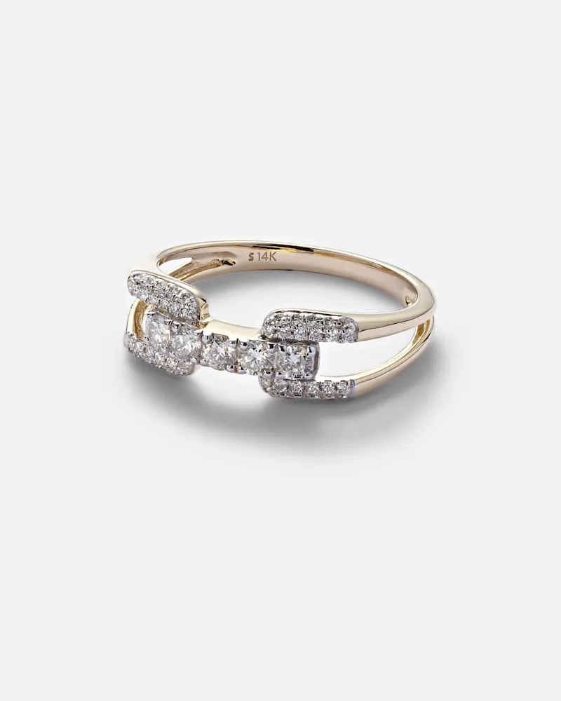 Stone & Strand Ring Harness aus 14kt Gelbgold mit Diamanten Gold