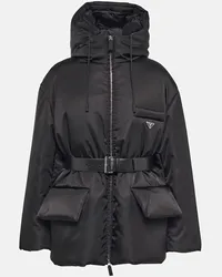 Prada Wattierte Jacke aus Re-Nylon Schwarz