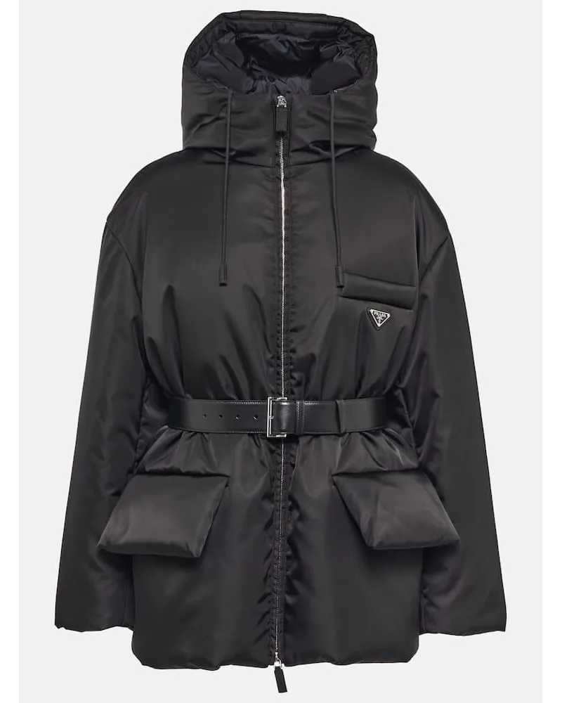 Prada Wattierte Jacke aus Re-Nylon Schwarz