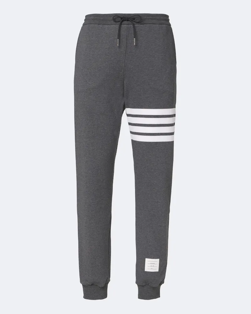 Thom Browne Jogginghose 4-Bar aus Baumwoll-Jersey Grau