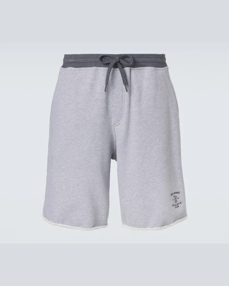 Brunello Cucinelli Shorts aus Baumwoll-Jersey Grau