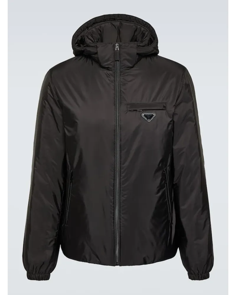 Prada Daunenjacke aus Re-Nylon Schwarz